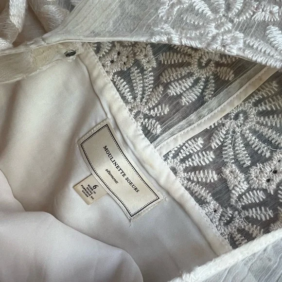 Anthropologie Moulinette Soeurs Ivory Lace a-line Midi Dress, NWOT size 6 - Picture 4 of 6